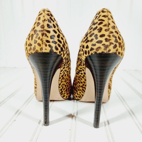 BCBGeneration  Parade2 Leopard Print  Leather Platform Heels C106 - Picture 6 of 13